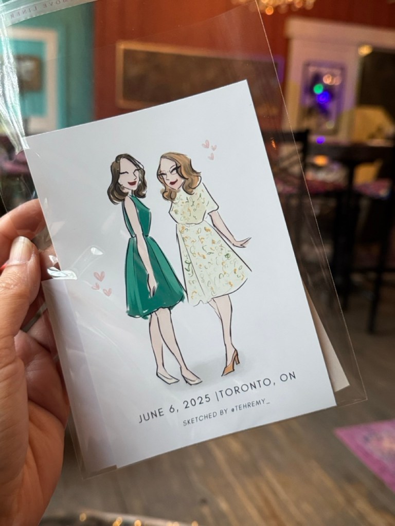 Guest Sketch of two wedding guests