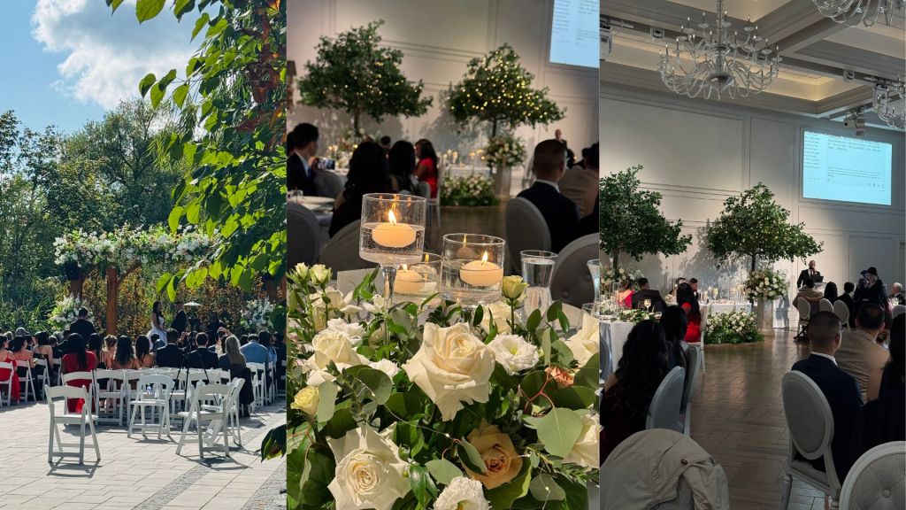 Gorgeous image of Arlington Estate -- a top toronto wedding venue captured by live artist tehremy