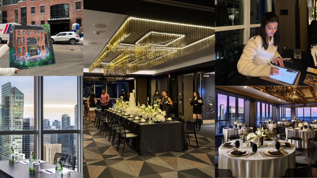 Overview of Bisha Toronto's SkySuite with Tehremy sketching live guest sketches